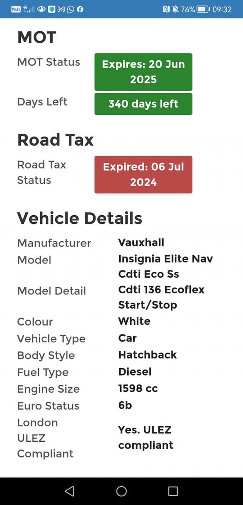 VAUXHALL INSIGNIA